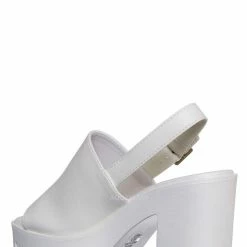 Soda New Marry Slingback Block Heel Clog, Women Lug Sole Shoes