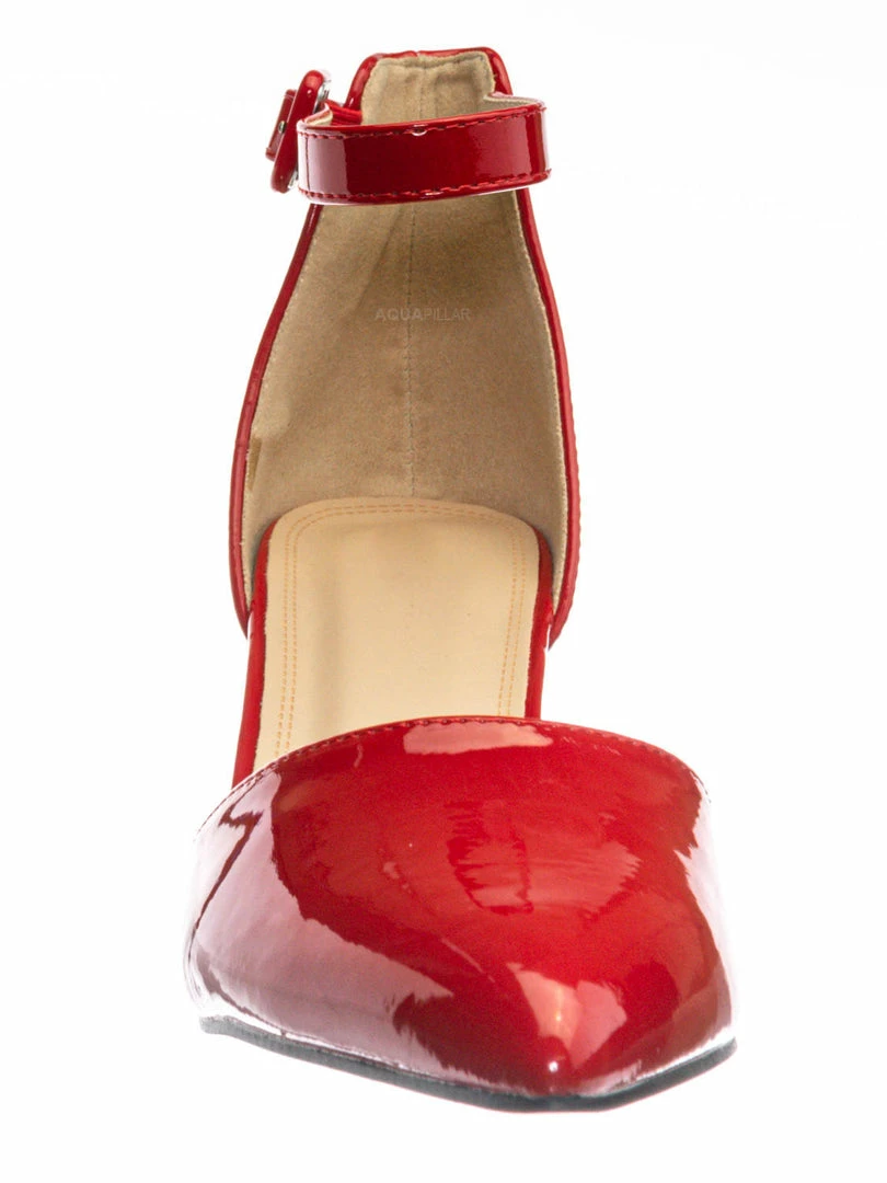 Forever Link Nataly01 Low Block Heel D'Orsay Pump - Pointed Toe Two Piece Office Dress Shoes New