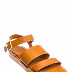 Bamboo Sidekick02 Flatform Wide Band Sandal - Women Molded Footbed Quarter Strap