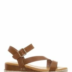 Bamboo Leading03 Gladiator Strappy Espadrille Flatform - Platform Wedge Open Toe Sandal