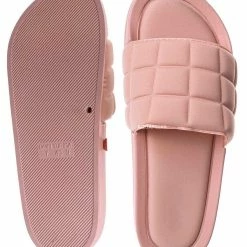 Forever Link New Comex16 Boho Quilted Padded Sandal - Women Slide Molded Footbed Slipper Sandal