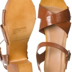 Wild Diva Kyrie31 Lightweight Wooden Clog Sandal, Women Sculpted Shoes New