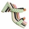 Soda Found Braided 3.5 Inch Block Heel Sandal - Women Thin Slide In Dress Mule