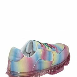 Forever Link Flow19 Stretch Elastic Mesh Sneaker - Festival Lace Up Rubber Air Bubble Cushion