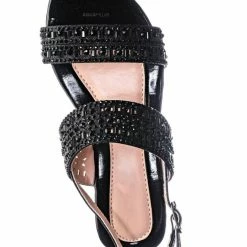 Fabulous New Nora1 Girls Rhinestone Crystal Sandal - Childrens Open Toe Glass Heel Dress Shoe