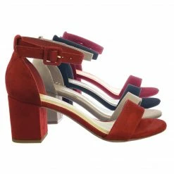 CityClassified Cake Minimalist Simple Chunky Block High Heel Dress Sandal W Ankle Strap