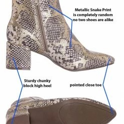 Bamboo Rapid01 Pointed Toe Block Heel Dress Bootie - Women Chunky Heel Ankle Boots