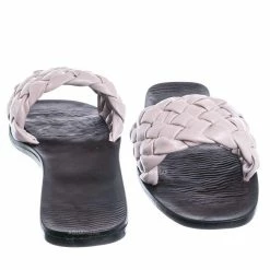 Bamboo Sunbathe78 Flat Puffy Woven Sandal - Women Summer Open Toe Slide In Weaving Mule New