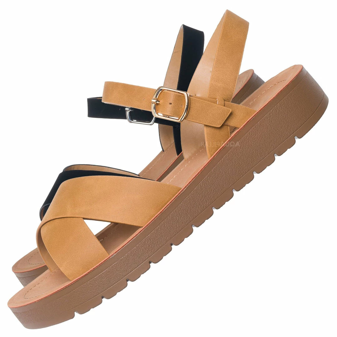 Soda New Chester Soft Foam Flat Sandal - Women Two Piece Molded Summer Shoes