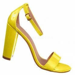 Glaze Lily1 60s Retro Neon Block Heel Sandal - Women's Open Toe Evening Dance Shoes New