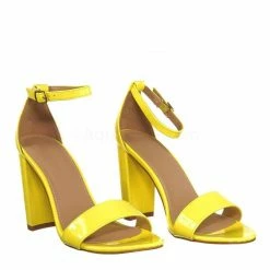 Glaze Lily1 60s Retro Neon Block Heel Sandal - Women's Open Toe Evening Dance Shoes New