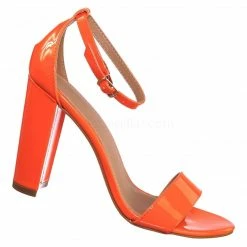 Glaze Lily1 60s Retro Neon Block Heel Sandal - Women's Open Toe Evening Dance Shoes New