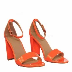 Glaze Lily1 60s Retro Neon Block Heel Sandal - Women's Open Toe Evening Dance Shoes New