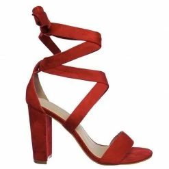 Glaze Lily11 Lace Up High Block Heel Leg Wrap Strappy Dress Sandal