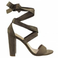 Glaze Lily11 Lace Up High Block Heel Leg Wrap Strappy Dress Sandal