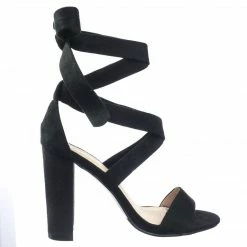 Glaze Lily11 Lace Up High Block Heel Leg Wrap Strappy Dress Sandal