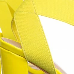 Glaze Lily34 Elastic Chunky Block High Heel Sandal - Women Open Toe Dress Shoe