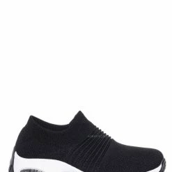 Forever Link New Impact15 Slip On Sock Sneaker - Retro Knitted Cushioned Stretch Knit Snockers
