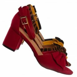 Bamboo Headline09 Womens Block Heel Bow Sandal New