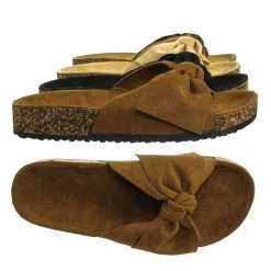 Forever Link Berk24 Molded Footbed Slipper Sandal - Women Comfort Contour Cork Slip On Shoes