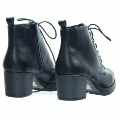 Nevitt By Soda Lace Up Military Combat Ankle Boots W Lug Sole & Vintage Fabric New