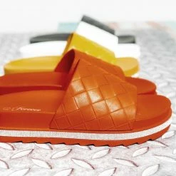 Forever Link Great12 Rhinestone Woven Flatform Sandal - Women Platform Slides New