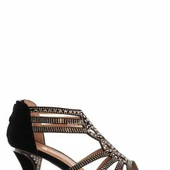 Forever Link Perform60 Rhinestone Crystal High Heel Sandal - Women Glitter Dress Shoes