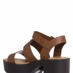 Soda Account Gladiator Lug Sole Clog Sandal, Women Open Toe Shoe New