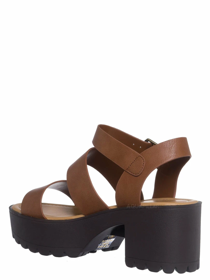 Soda Account Gladiator Lug Sole Clog Sandal, Women Open Toe Shoe New