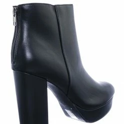 Delicious New Meeting Chunky Block Heel Platform Dress Bootie - Women Round Toe Dress Shoe