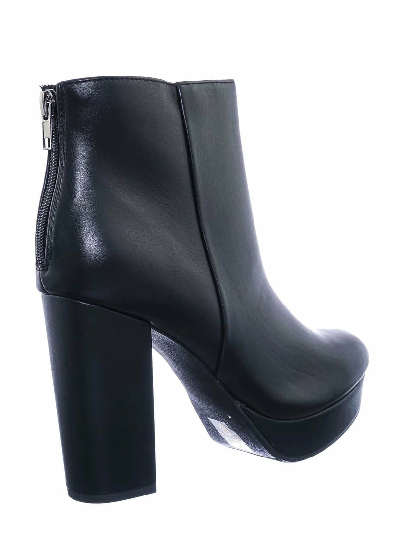 Delicious New Meeting Chunky Block Heel Platform Dress Bootie - Women Round Toe Dress Shoe