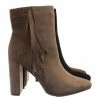 Breckelle's Lisa12 20s Retro Fringe Ankle Bootie - Flappy Tassel Block High Heel Dress Boots