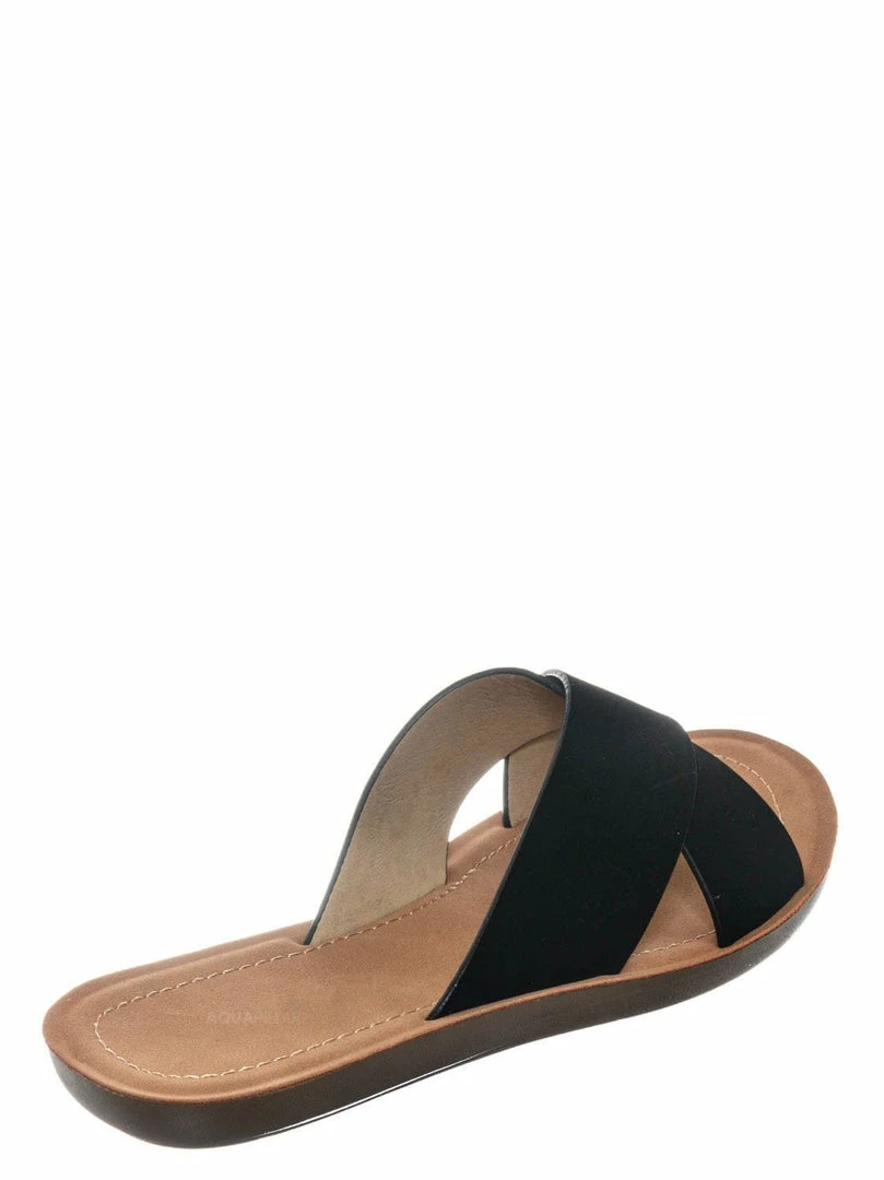 Soda Type Foam Padded Slide Sandals - Slip On Comfortable Slippers