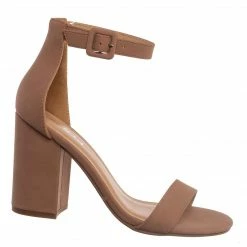 Delicious Iris Open Toe Chunky Heel Sandals - Women's 2 Piece Ankle Strap Dress Shoes