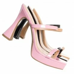 Delicious Radical Hourglass High Heel Slipper, Women Dress Sandal New