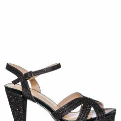 Forever Link System82 Rhinestone Crystal Open Toe Sandal - Women Ankle Strap