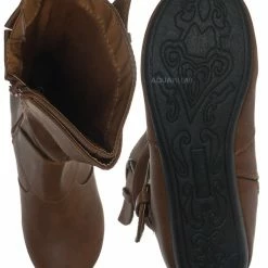 Forever Link New Klein80K Children Flat Boots - Kids Slouch Buckle Shoe