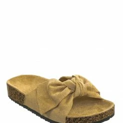 Forever Link Berk24 Molded Footbed Slipper Sandal - Women Comfort Contour Cork Slip On Shoes