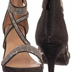 Delicacy Excited104 Women Rhinestone Crystal Glitter Dress Sandal