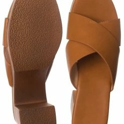 Top Moda Java80 Lightweight Faux Wooden Clog Sandal, Women Slipper Heels