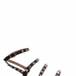 Forever Link New Ding Metal Spiked Gladiator Flat Sandal, Womens Punk Rock Shoes