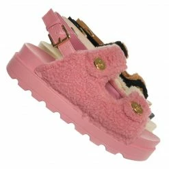 Liliana Montana3 Plush Faux Fur Slingback Molded Footbed Slipper New