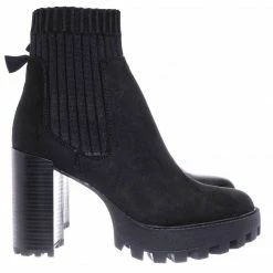 Bamboo Intense01 Chelsea Boots W Elastic Knit Sweater Sock - Threaded Lug Sole Bootie New