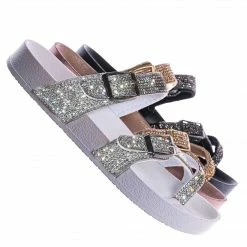 Top Moda New Hawk18K Little Girls Soft Footbed Rhinestone Sandal - Kid Molded Strappy Slipper