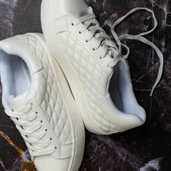 Soda New Huffman Chunky Flatform Quilted Sneaker - Unisex Foam Padded Walker