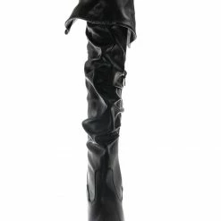 Forever Link Focus33 High Heel Wrinkled Slouchy Dress Boots - Stretch Foldable Over Knee New