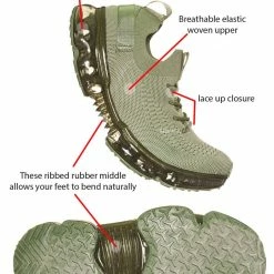 Forever Link Flow19 Stretch Elastic Mesh Sneaker - Festival Lace Up Rubber Air Bubble Cushion