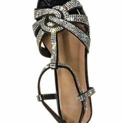 Fabulous New Scoble89K Kids Rhinestone High Heel Dress Sandal - Children Crystal Party Shoes