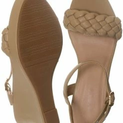Forever Link Happy12 Braided Platform Wedge Sandal - Women Dress Shoes