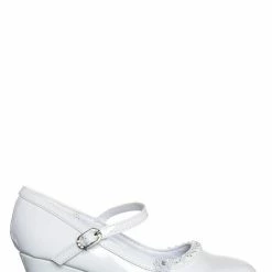 Little Angel Hailey111E Childrens Low Wedge Mary Jane Pump, Kids Girl Dress Shoes New